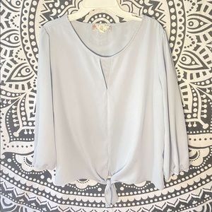 PINK ROSE- baby blue blouse